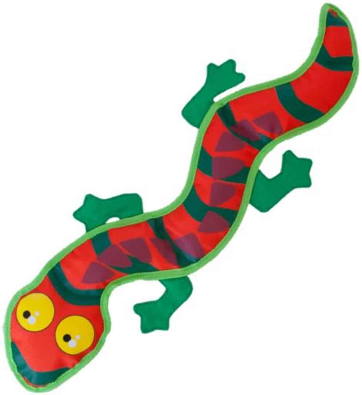 Outward Hound Dog Fire Biterz Exotic Lizard Large Dog Toy - Orange