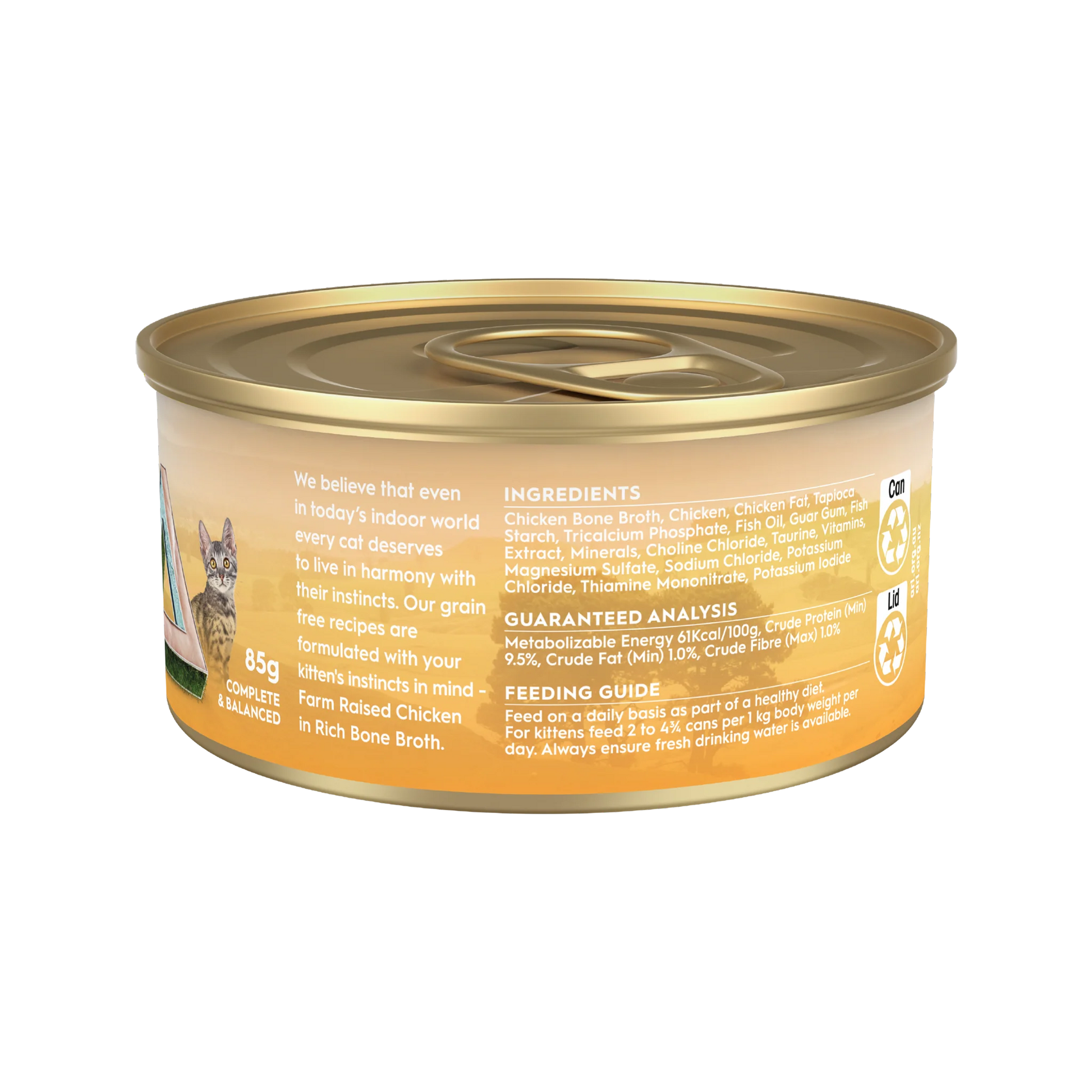 Triology Kitten Wet Food Chicken in Bone Broth 85g 24pack