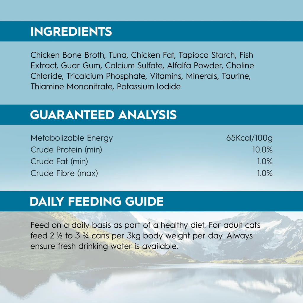 Triology Adult Cat Wet Food Tuna in Bone Broth 85G 24pack