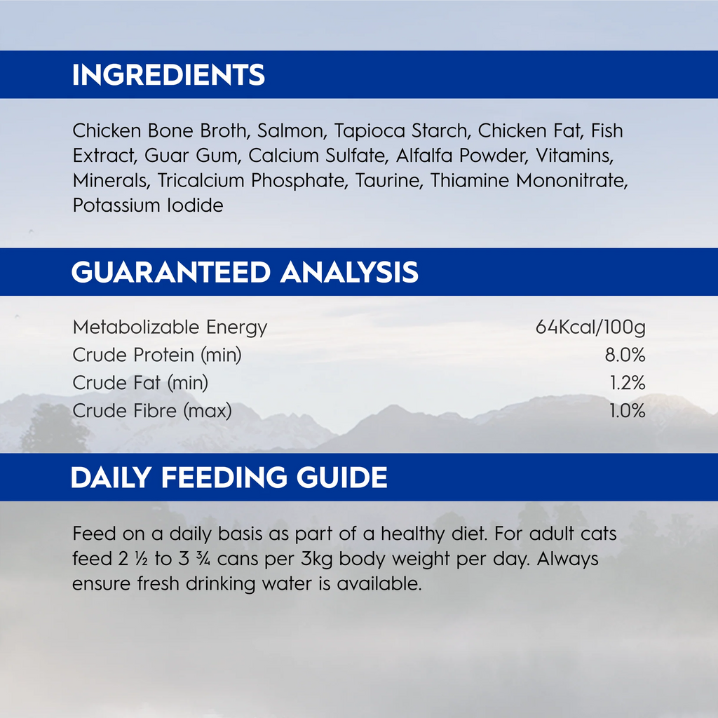 Triology Adult Cat Wet Food Salmon in Bone Broth 85G 24pack