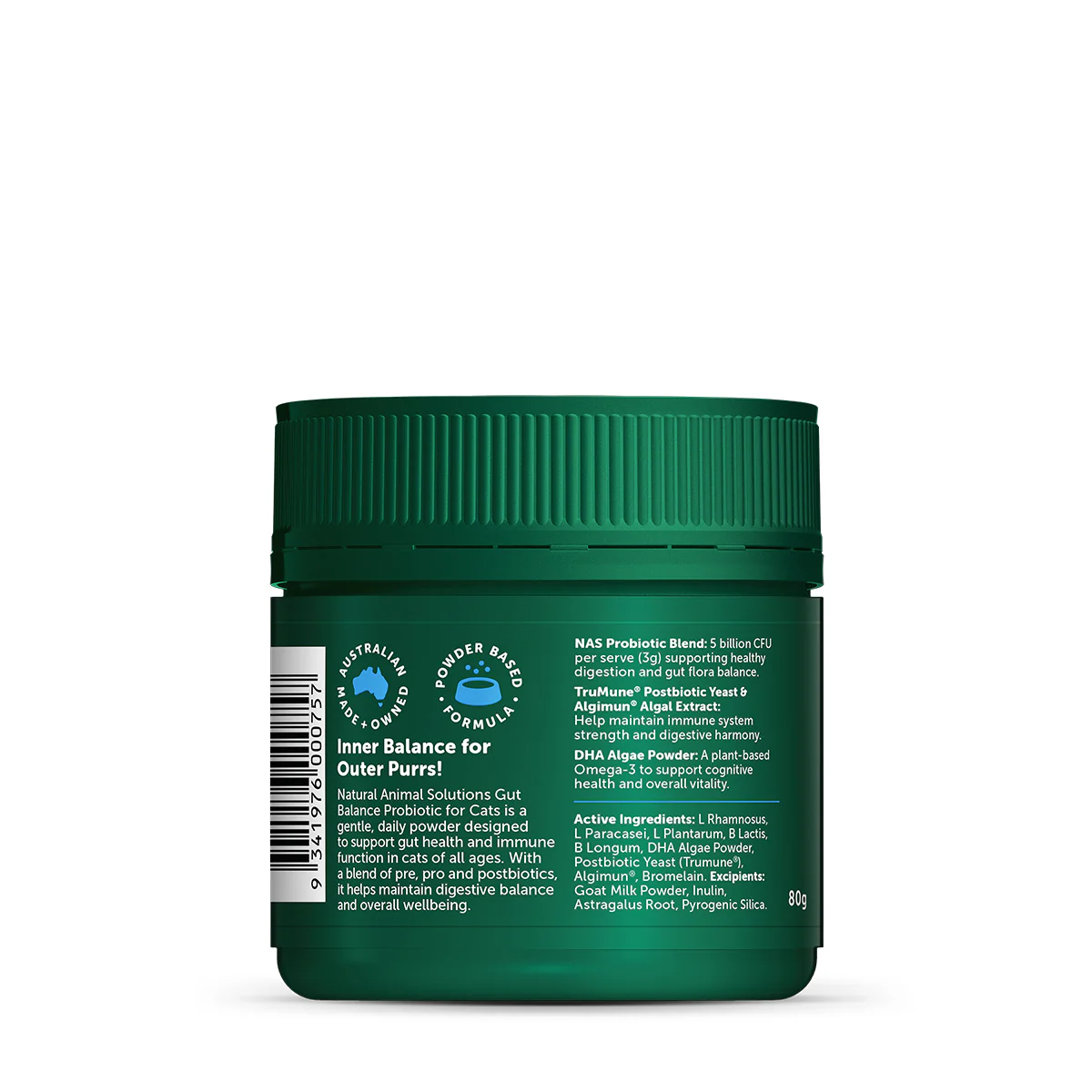 Natural Animal Solutions NAS Gut Balance Probiotic - Feline 80g