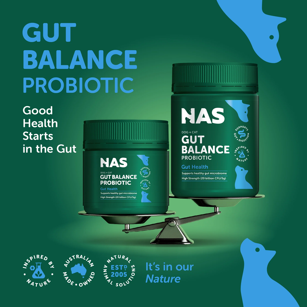 Natural Animal Solutions NAS Gut Balance ProBiotic - Natural for Dogs and Cats