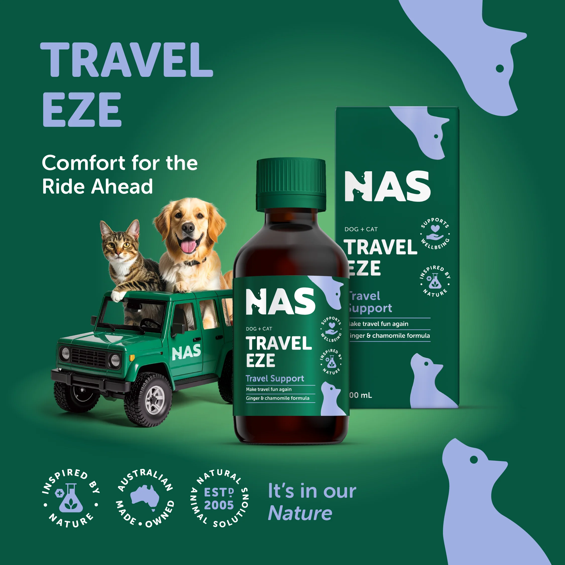Natural Animal Solutions NAS TravelEze 100ml