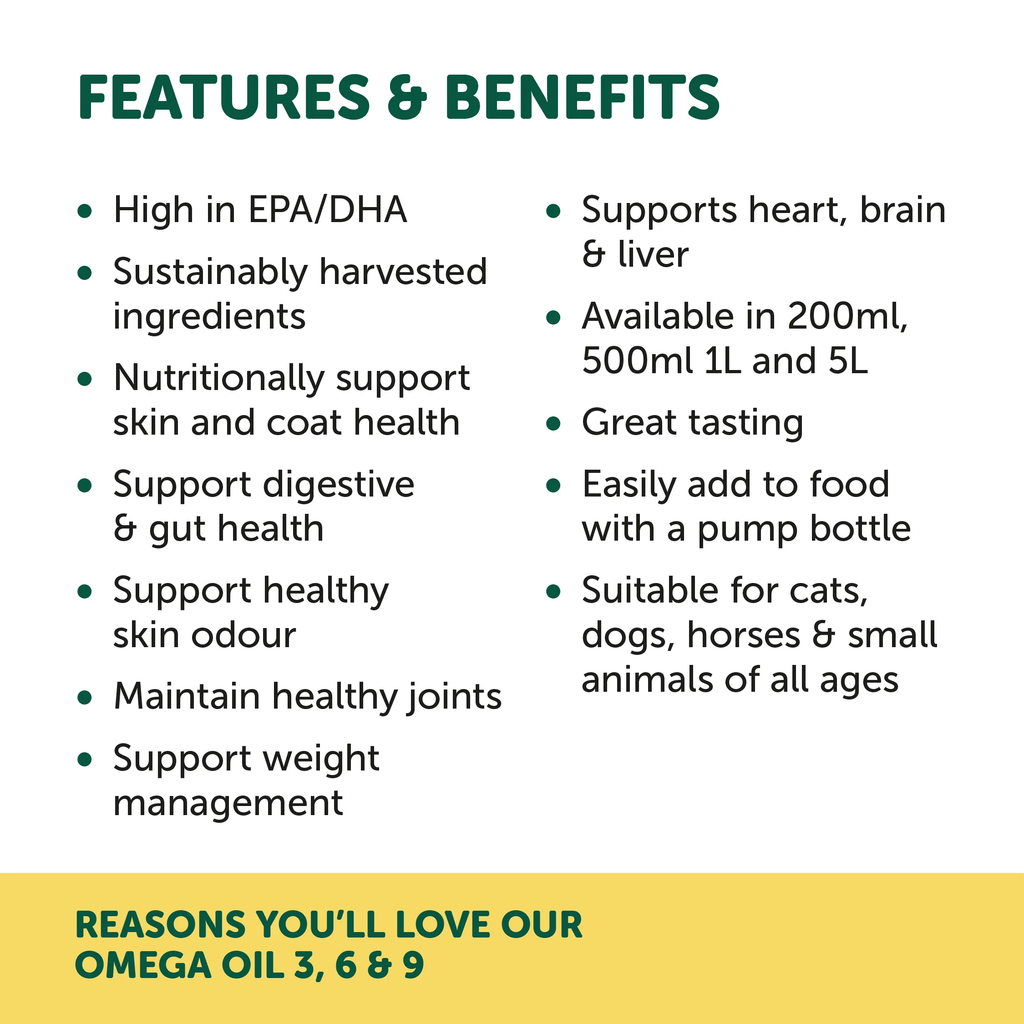 Natural Animal Solutions NAS Omega Oil 3 6 & 9