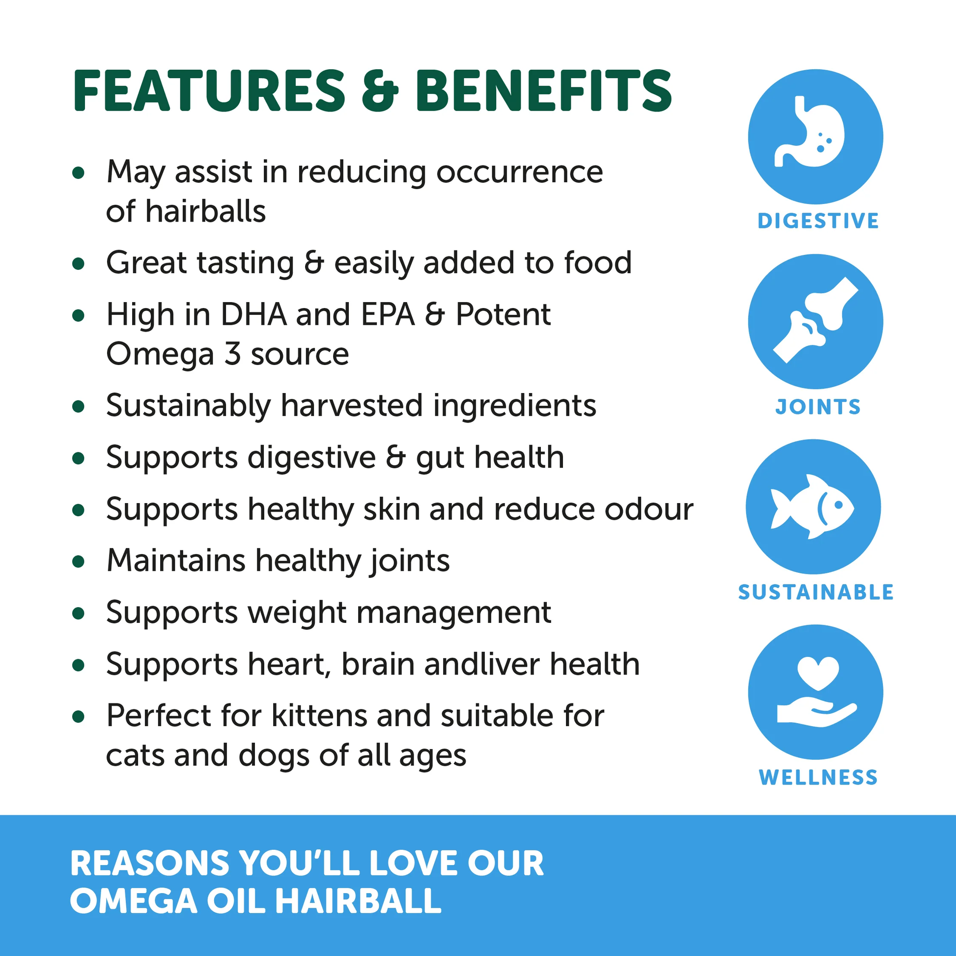 Natural Animal Solutions NAS Omega Oil - Cat Hairball 200ml