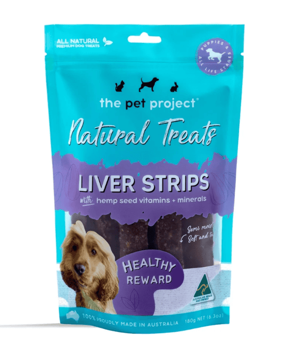 The Pet Project Liver Strips Natural Treats 180g
