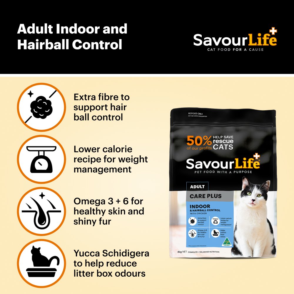 Savourlife Indoor and Hairball Control Chicken Adult Dry Cat Food