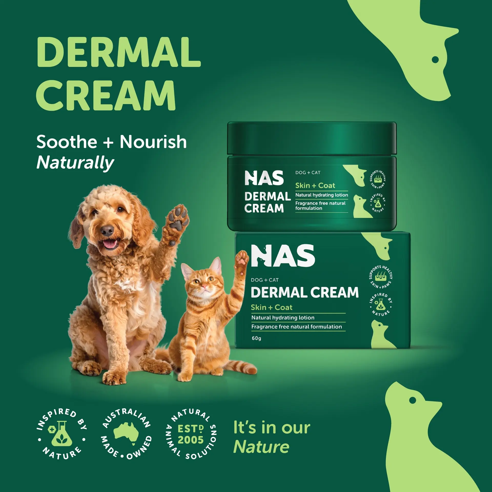 Natural Animal Solutions NAS Dermal Cream 60g