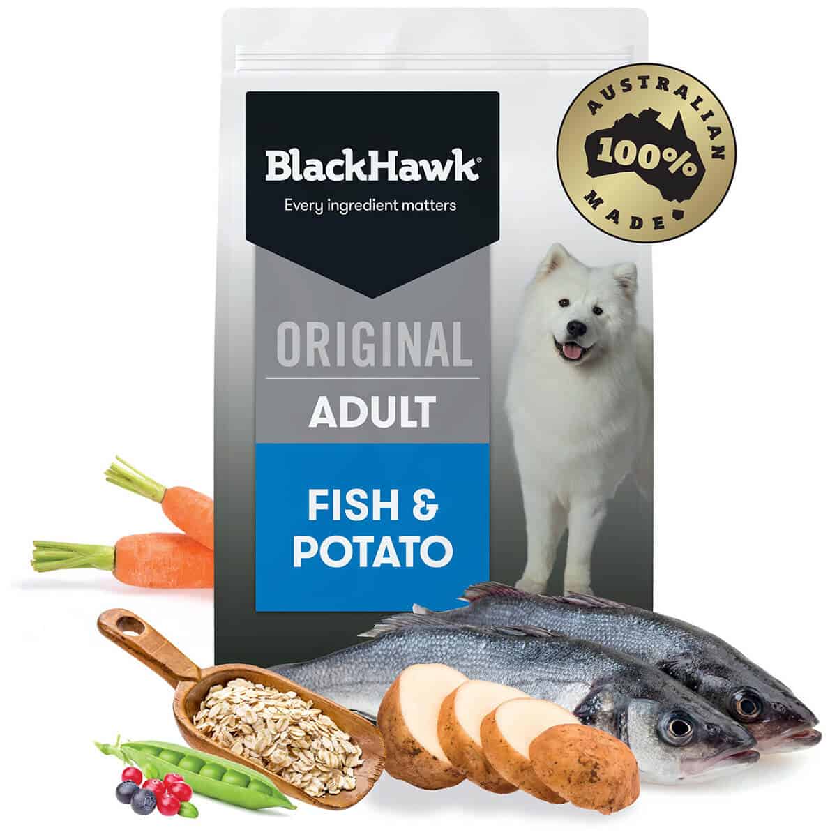 Black Hawk Adult Fish & Potato For Dogs 3Kg