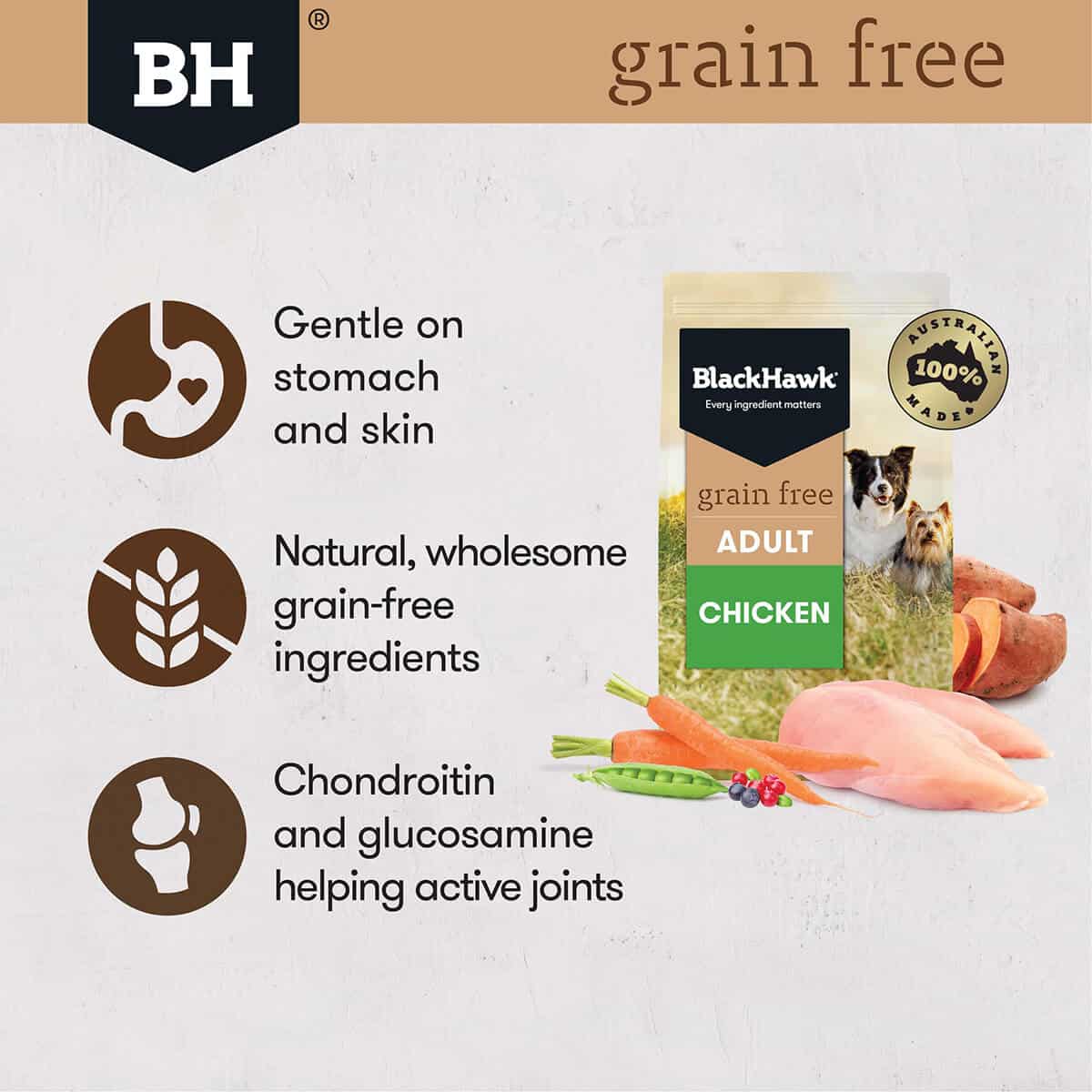 Black Hawk Grain Free Chicken for Adult Dogs