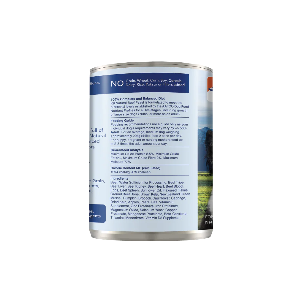 K9 Natural Beef Feast Canned Dog Food