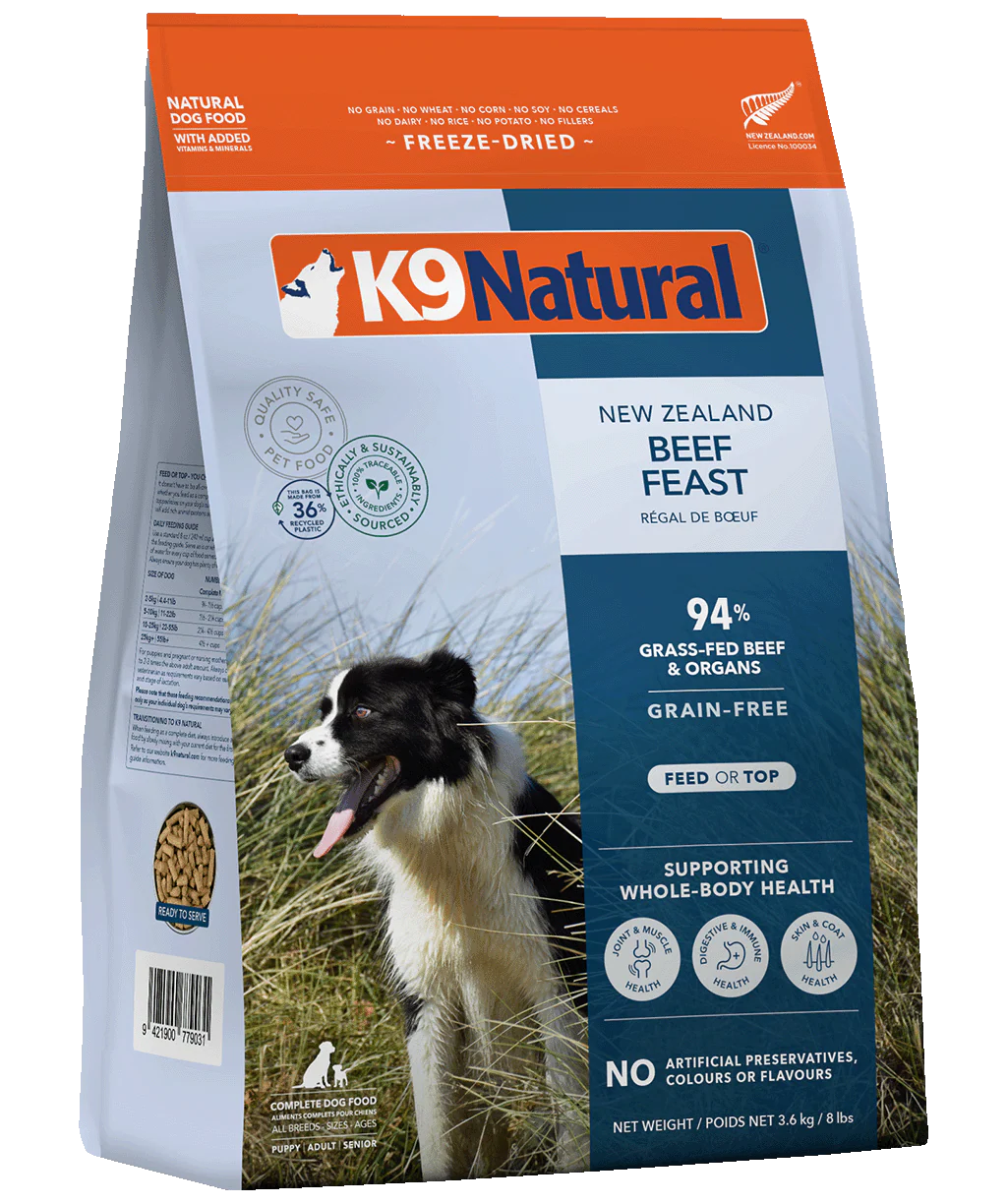 K9 Natural Beef Feast Freeze-Dried Dog Food