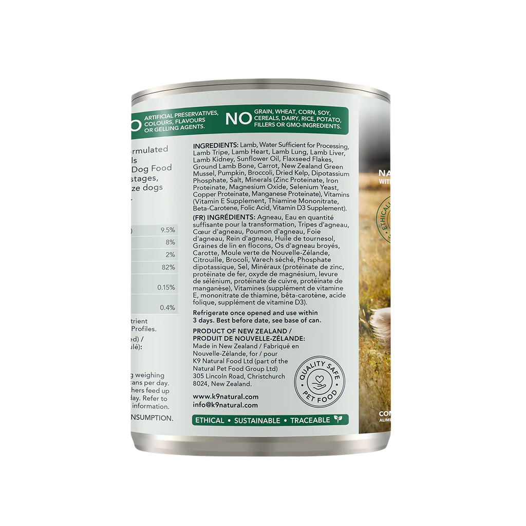 K9 Natural Lamb Feast Canned Dog Food