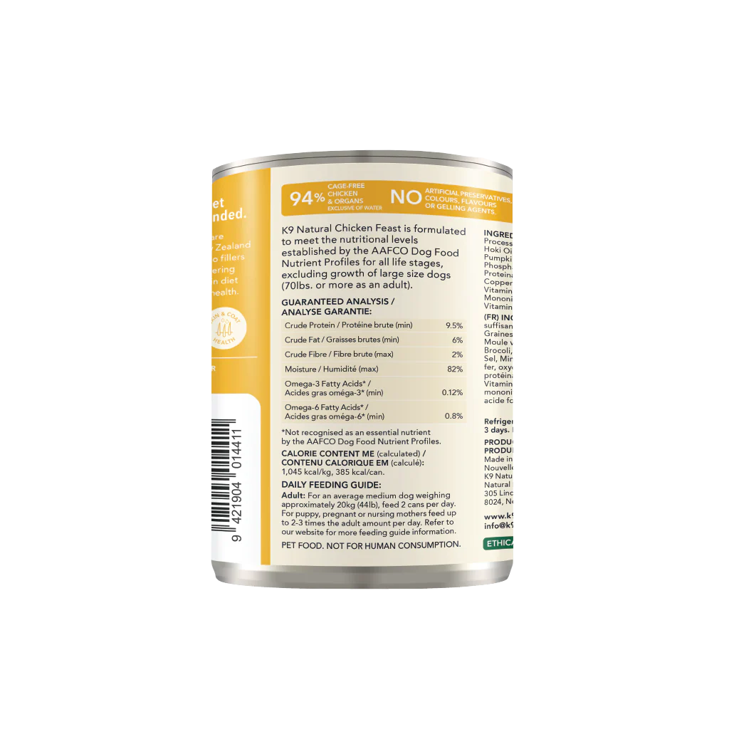 K9 Natural Chicken Feast Canned Dog Food
