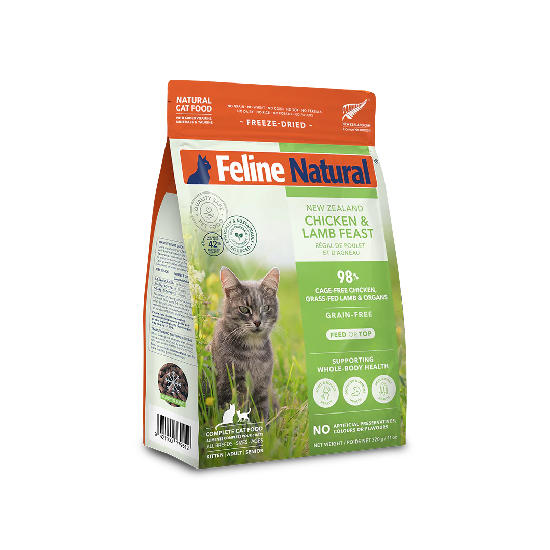 Feline Natural Chicken & Lamb Feast Freeze-Dried Cat Food