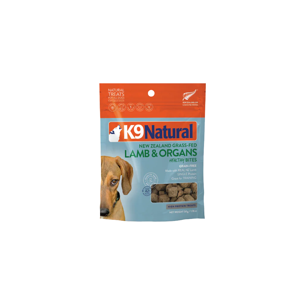 K9 Natural Grain Free Lamb Healthy Bites Dog Treats 50G