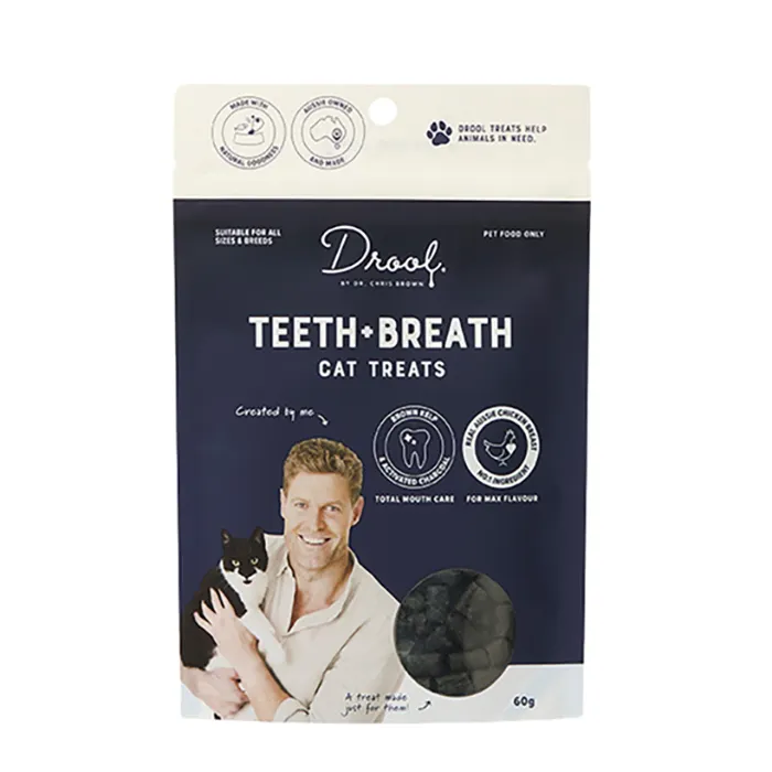Drool Teeth and Breath Treats For Cats 60g