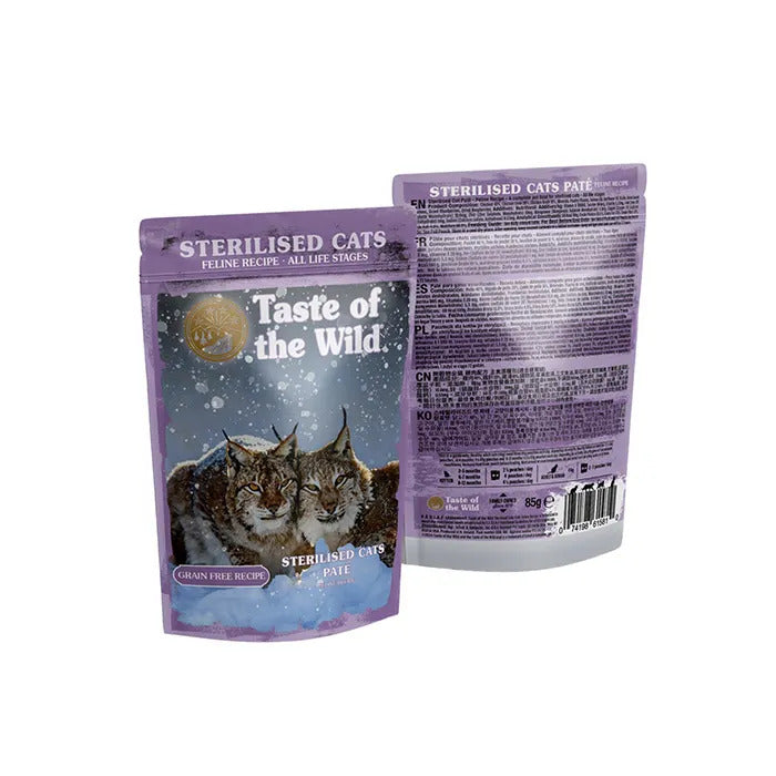 Taste Of The Wild Indoor Strelized Wet Cat Food Chicken Pate Pouch 85g x 12