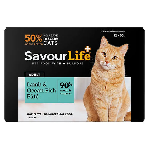 Savourlife Lamb and Ocean Fish Adult Cat Wet Food 85G 12 Pack