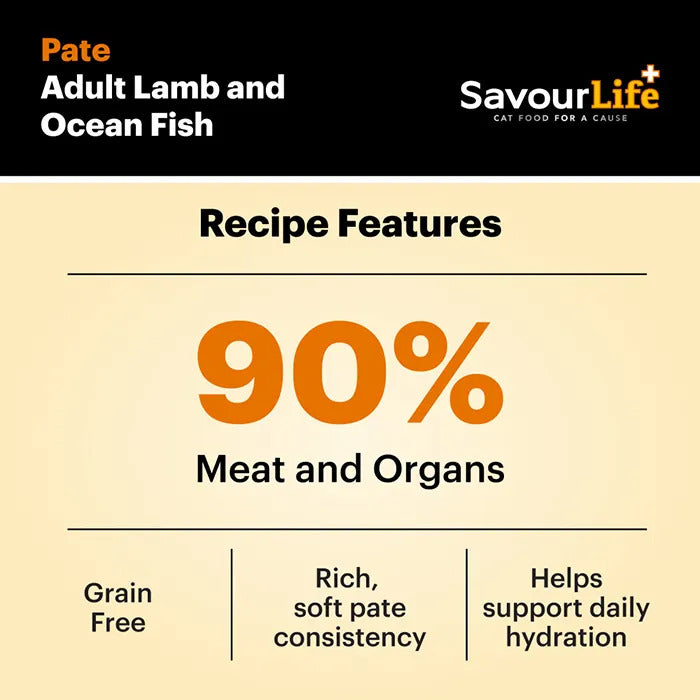 Savourlife Lamb and Ocean Fish Adult Cat Wet Food 85G 12 Pack