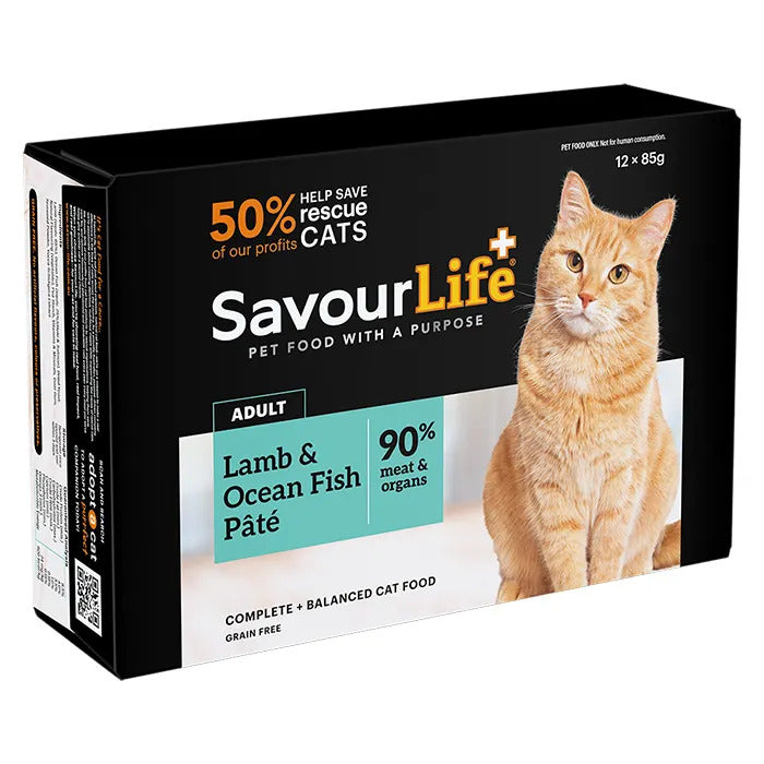 Savourlife Lamb and Ocean Fish Adult Cat Wet Food 85G 12 Pack