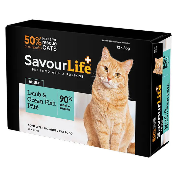 Savourlife Lamb and Ocean Fish Adult Cat Wet Food 85G 12 Pack