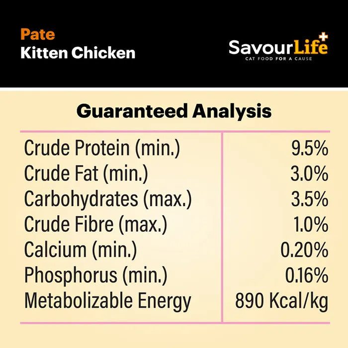 Savourlife Chicken Kitten Wet Food 85G 12 Pack