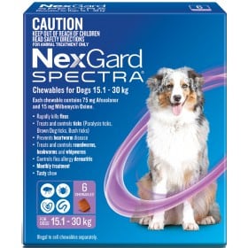 NexGard Spectra Dog Large 15.1-30kg Purple