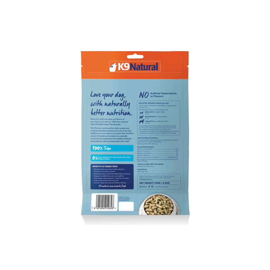 K9 Natural Beef Green Tripe Freeze-Dried Booster