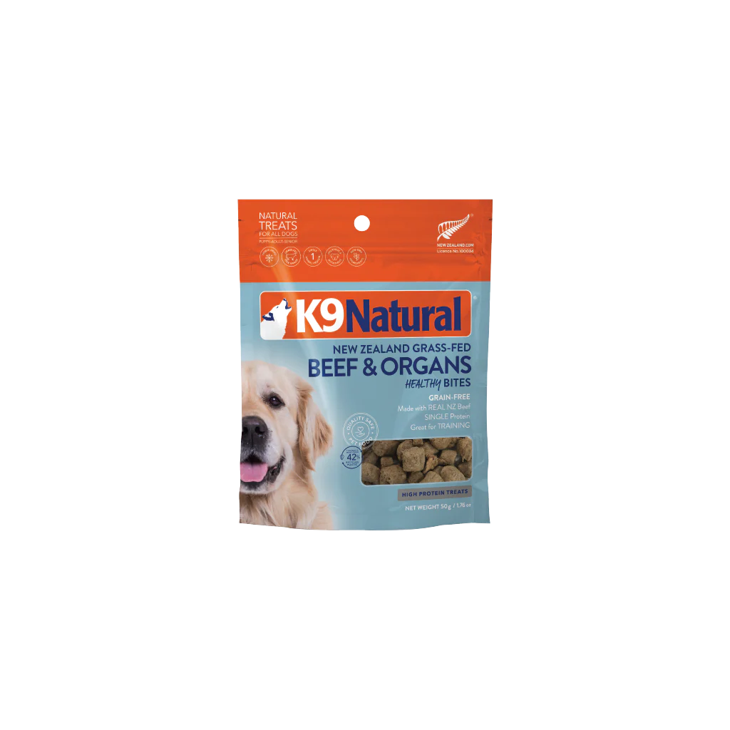 K9 Natural Grain Free Freeze Dried Beef Healthy Bites Dog Treats