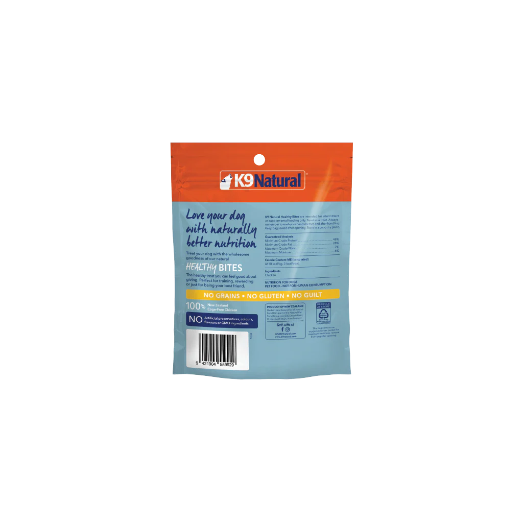 K9 Natural Grain Free Chicken Healthy Bites Dog Treats 50G