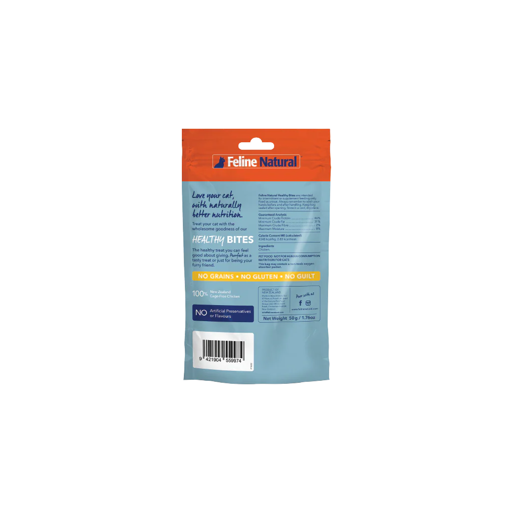 Feline Natural Chicken Healthy Bites Cat Treats 50G