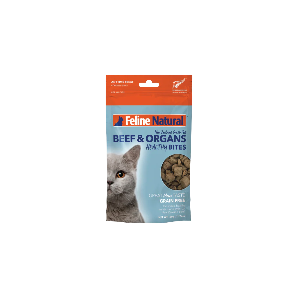 Feline Natural Beef Healthy Bites Cat Treats 50G