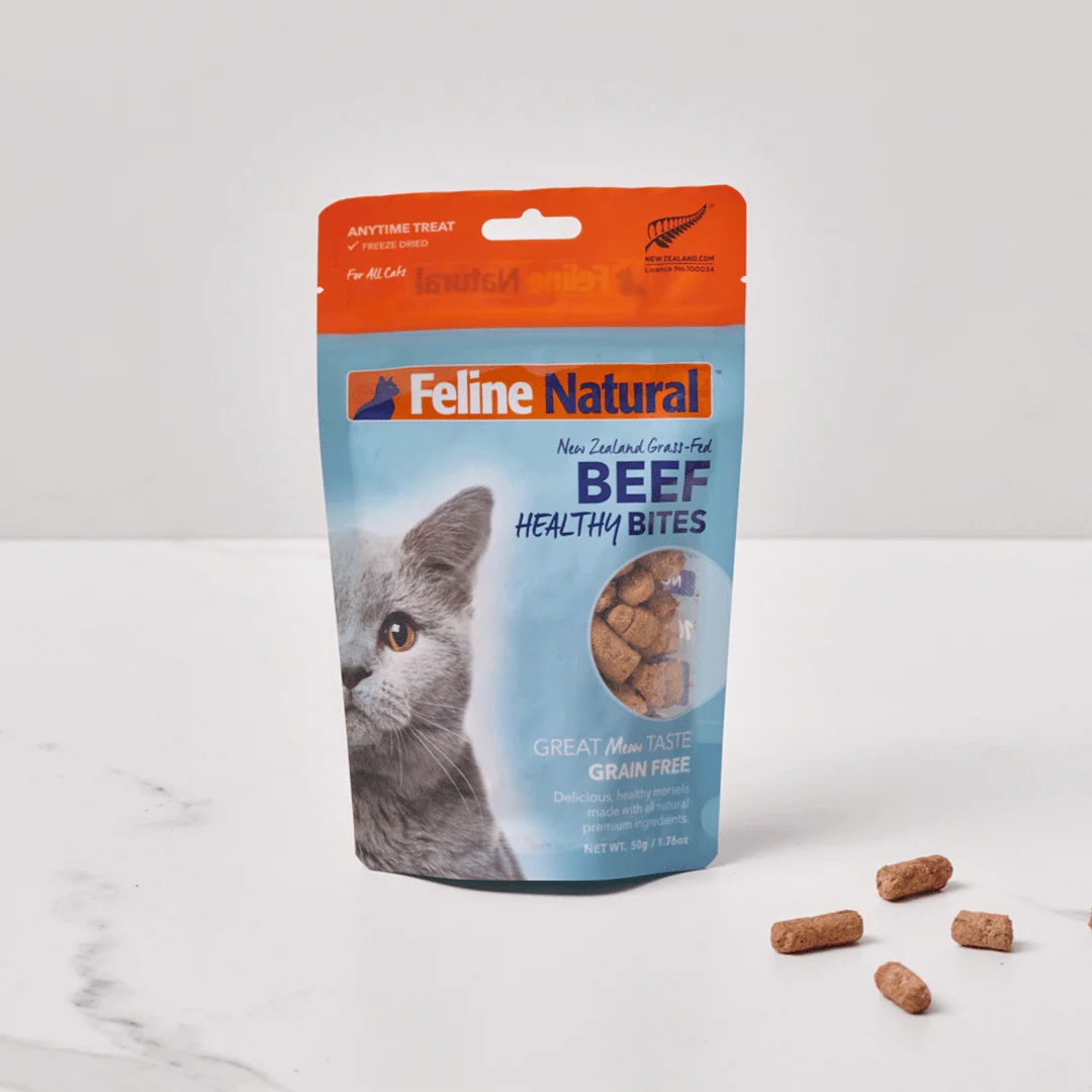 Feline Natural Beef Healthy Bites Cat Treats 50G