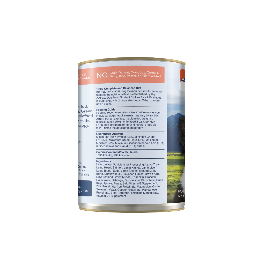 K9 Natural Lamb & King Salmon Feast Canned Dog Food
