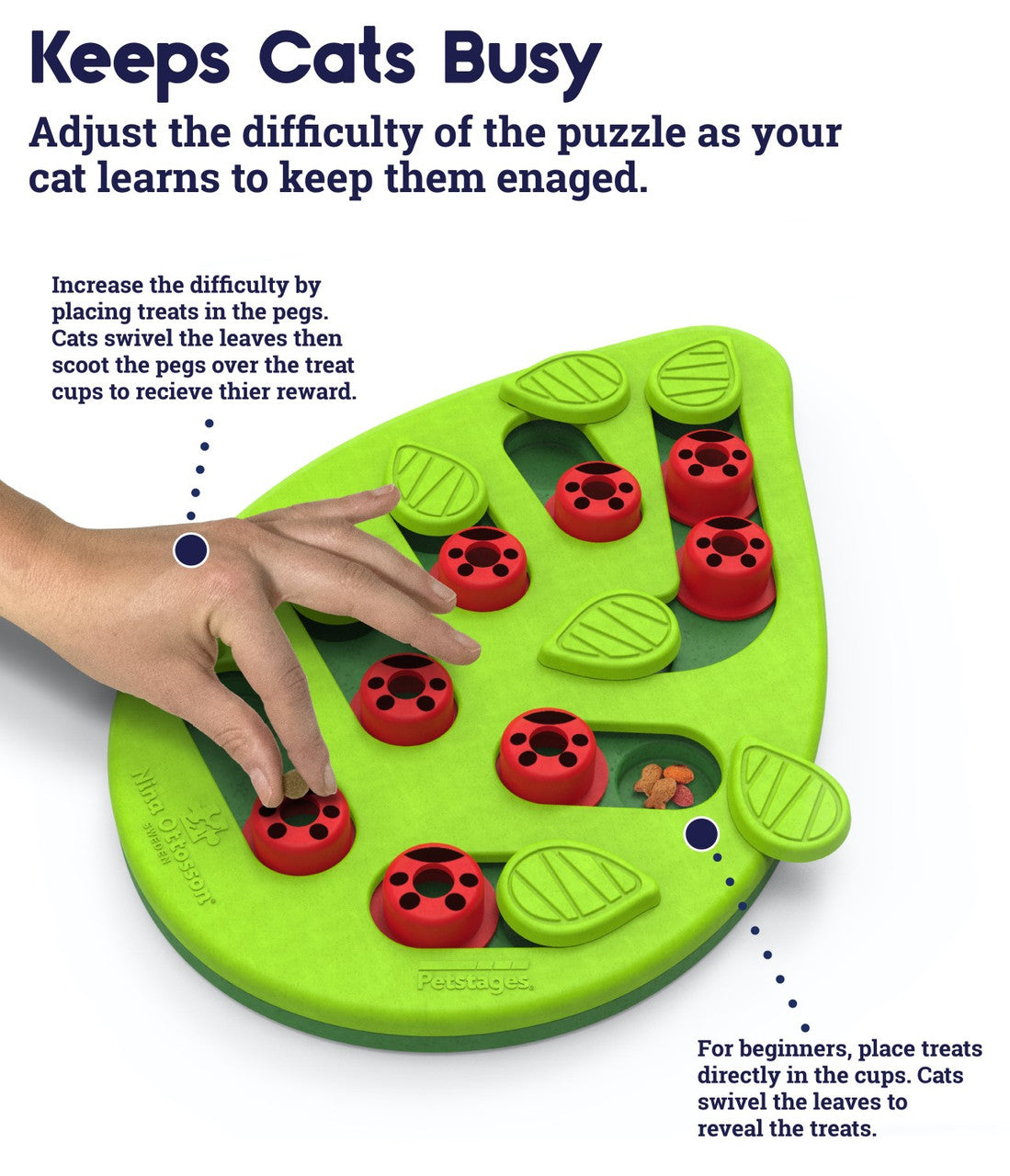 Nina Ottosson Cat Puzzle & Play Cat Treat Puzzle - Buggin' Out