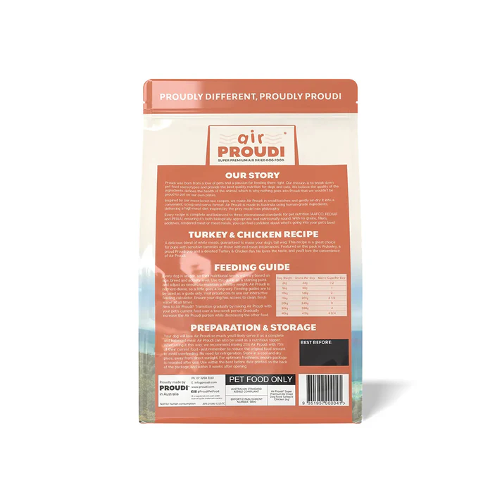 Proudi Premium Air-dried Turkey and Chicken Dog Food