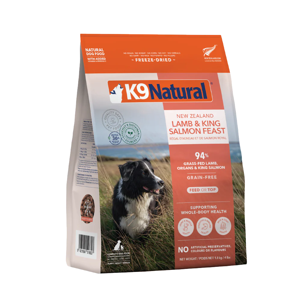 K9 Natural Lamb and King Salmon Feast Freeze-Dried Dog Food
