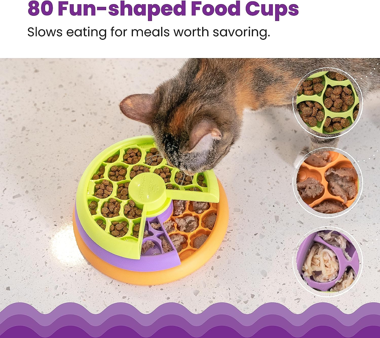 Nina Ottosson Kitty Lickin' Layers Cat Fun Feeder Treat Puzzle
