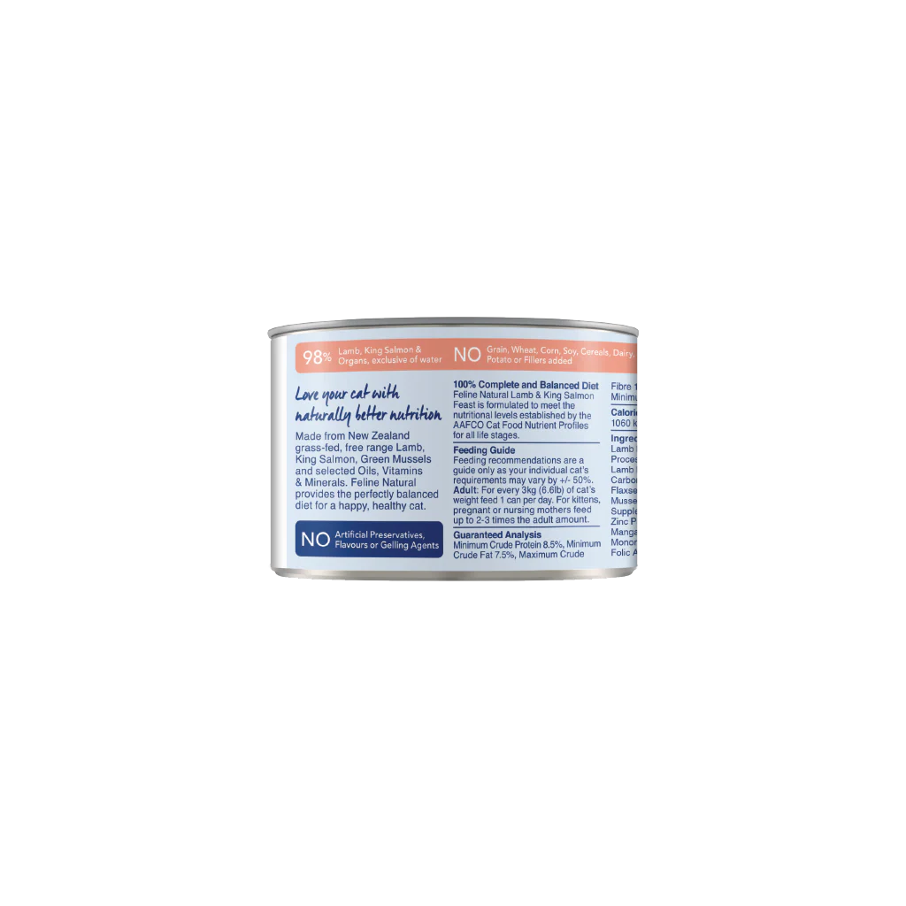 Feline Natural Lamb & King Salmon Feast Canned Cat Food