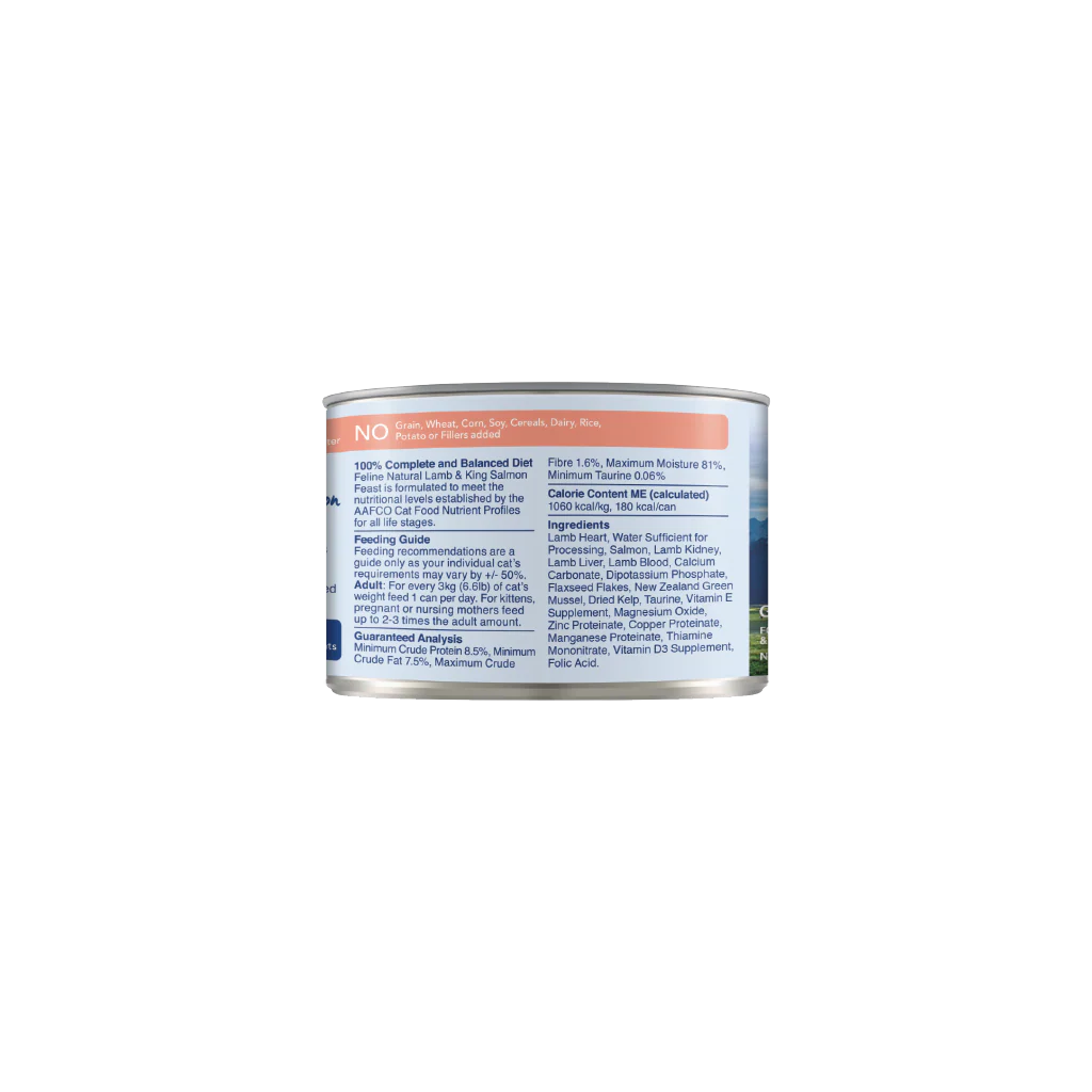 Feline Natural Lamb & King Salmon Feast Canned Cat Food
