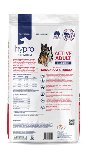 Hypro Premium Working Dog Grain Free Kangaroo & Turkey 20kg