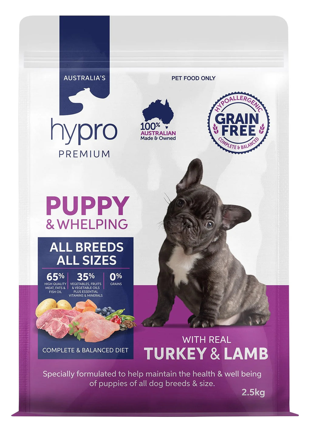 Hypro Premium Grain Free Turkey & Lamb Puppy Dog food