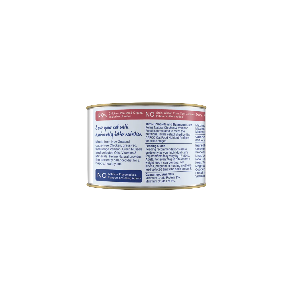 Feline Natural Chicken & Venison Feast Canned Cat Food