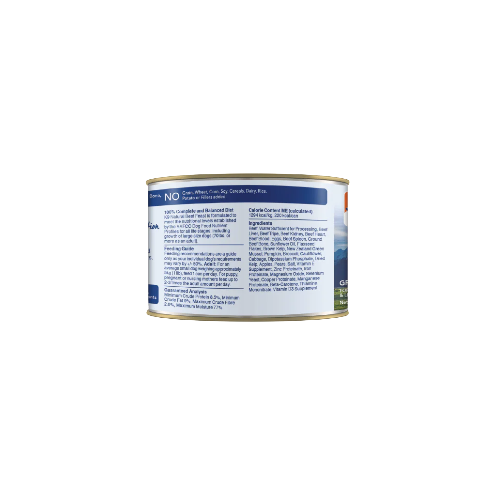 K9 Natural Beef Feast Canned Dog Food