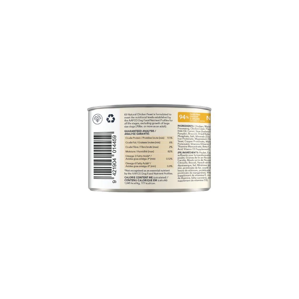 K9 Natural Chicken Feast Canned Dog Food
