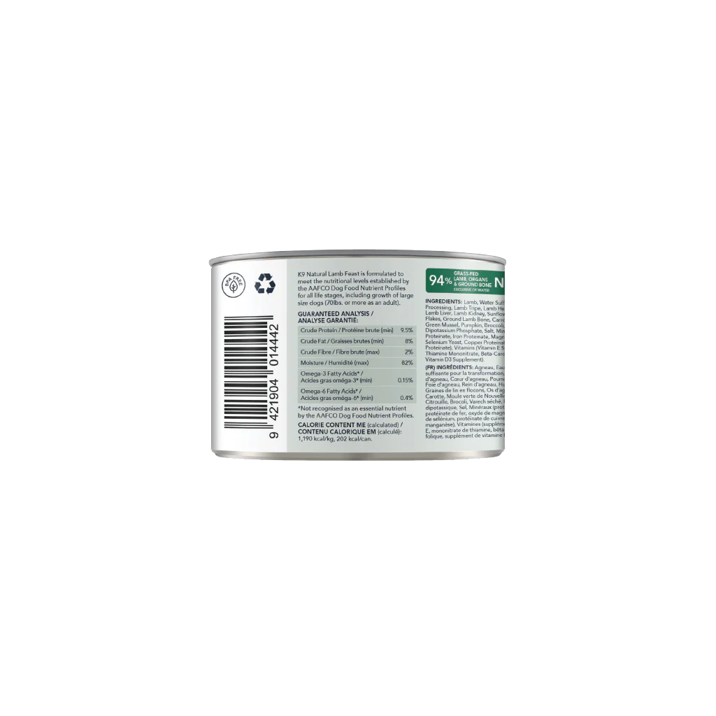 K9 Natural Lamb Feast Canned Dog Food