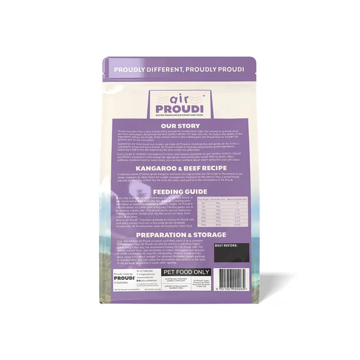 Proudi Premium Air-dried Kangaroo & Beef Dog Food