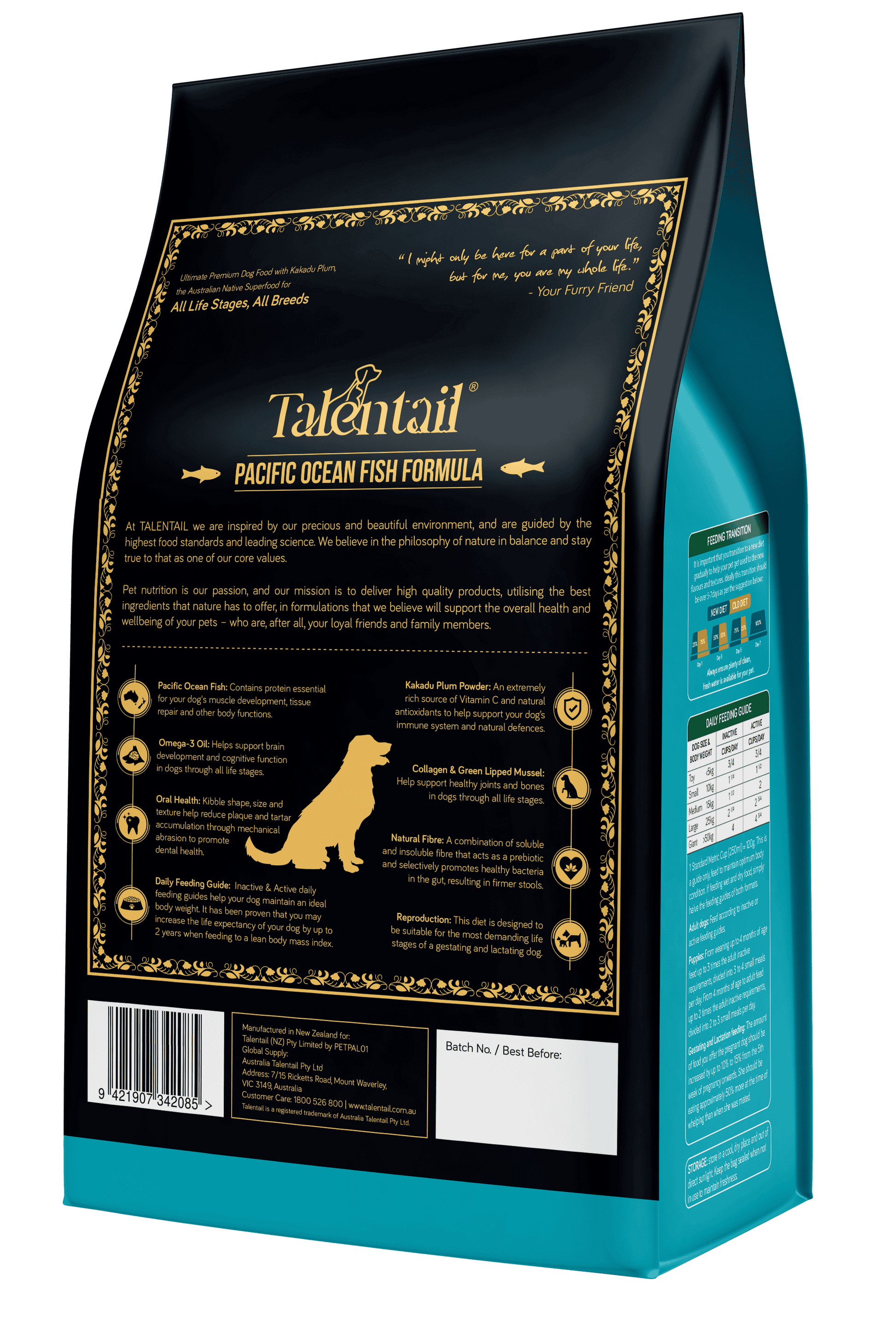 Talentail Ultimate Dog Food Pacific Ocean Fish 1.8kg