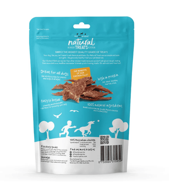 The Pet Project Chicken Fillet Natural Treats 100g